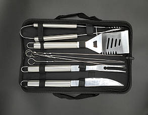 Набір для барбекю з шампурами з нержавіючої сталі в сумці GA Династія 12006