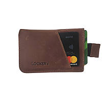 Шкіряний картхолдер із натуральної шкіри LOCKER's Holder3 рудий