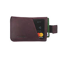 Шкіряний картхолдер із натуральної шкіри LOCKER's Holder3 бордовий