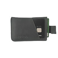 Шкіряний картхолдер із натуральної шкіри LOCKER's Holder3 зелений