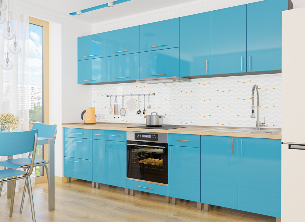 Кухня модульна Vip Master Color-Mix Глянцева модульна кухня Готовий кухонний гарнітур, фото 1