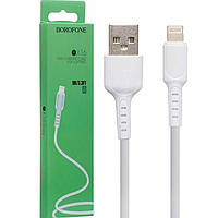 Кабель USB-Lightning Borofone BX16 білий