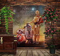 Мобильная картина-постер (гобелен) на ткани с 3D с принтом Звездные войны Работы / Star Wars