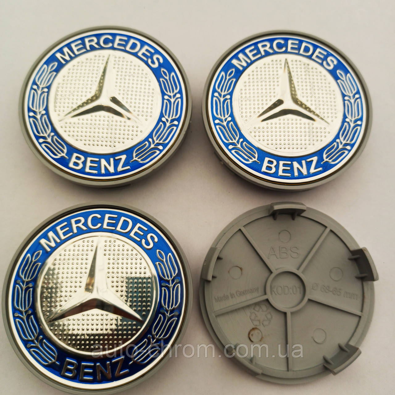 Ковпачки в диск Mercedes Benz 65-68 мм, фото 1