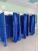 Кабіна потрійна для таємного голосування зі шторами та столиком