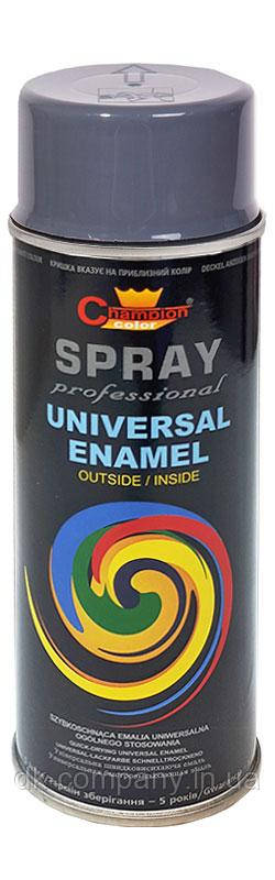 Фарба аерозольна Champion RAL7024 сірий 400 мл, фото 1