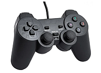 Джойстик USB для ПК PC GamePad DualShock вибро проводной Черный (KG-272)