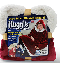 Плед із рукавами Hugle Ultra Plush Blanket Hoodie Червоний, фото 4