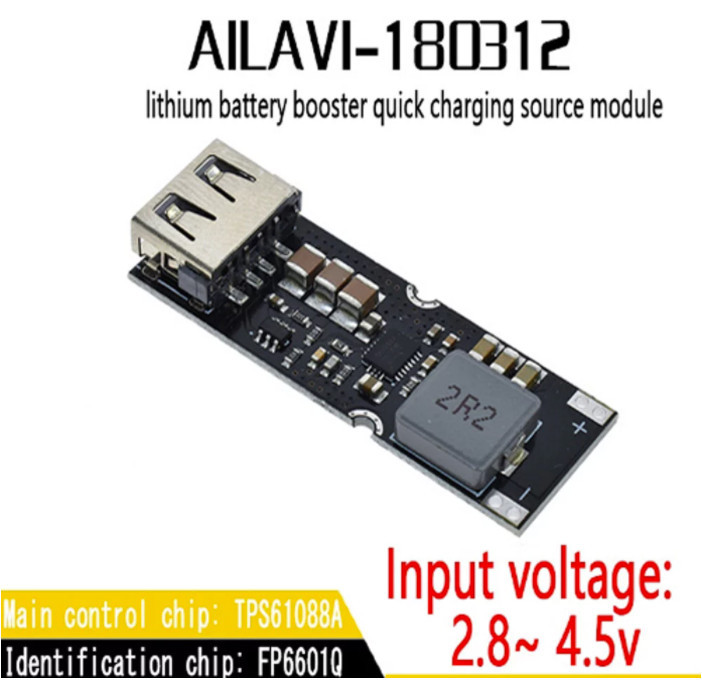 DC-DC преобразователь, USB-модуль быстрой зарядки QC 2.0,3.0 (5V,9V,12V) TPS61088 - фото 1 - id-p1280815861