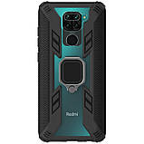 Ударостійкий чохол Combo Ring під маг. держ. для Xiaomi Redmi Note 9 / redmi 10X (Чорний), фото 7