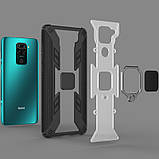 Ударостійкий чохол Combo Ring під маг. держ. для Xiaomi Redmi Note 9 / redmi 10X (Чорний), фото 9