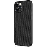 Nillkin iPhone 12 Pro Max (6.7″) Synthetic fiber Black Чехол Накладка Бампер, фото 3
