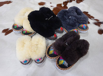 Тапочки з овчини "Закопанки" (дитячі) 13-21см., фото 1