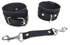 Наручники БДСМ шкіряні чорні Feral Feelings - Hand Restraints