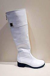 STTOPA демі зима. Висота 45 см Розміри 36-42. Сапоги великі шкіряні. 270-3642-45 Білі