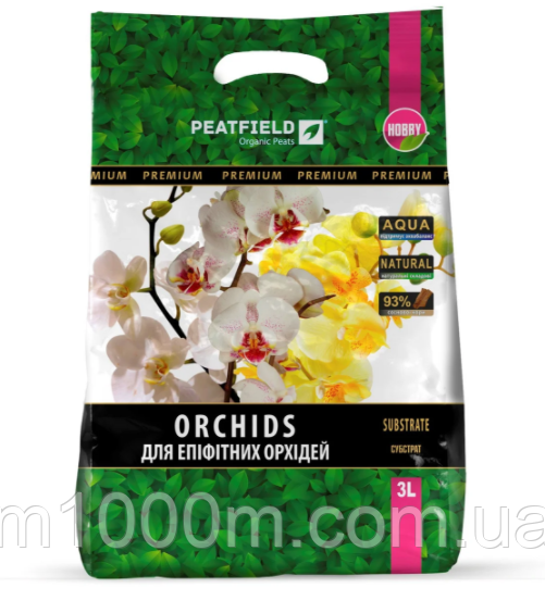 Субстрат для епіфітних орхідей Peatfield 3л. сад орхідей Premium