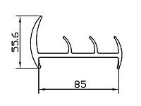 Резиновый профиль Alta, 85 мм