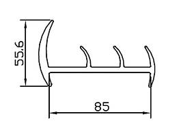 Гумовий профіль Alta, 85 мм