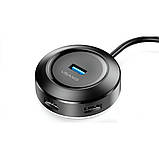 Адаптер USB Type-C USAMS US-SJ415 з концентратором USB, 4 порти, чорний., фото 7