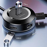 Адаптер USB Type-C USAMS US-SJ415 з концентратором USB, 4 порти, чорний., фото 6