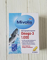 Вітамінний комплекс риб'ячий жир Omega-3 1000 DM Mivolis 60 капсул (Німеччина)