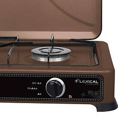 Газова плита LEXICAL LGS-2813-5 коричнева на 3 конфорки 4.7KW, фото 5