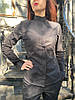 Жіноча сорочка для офіціанта і бармена чорного кольору з довгим рукавом, фото 2