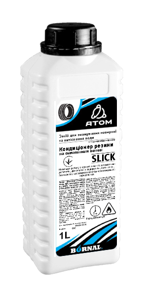 Чорнитель шин Atom Slick 1л силіконова основа