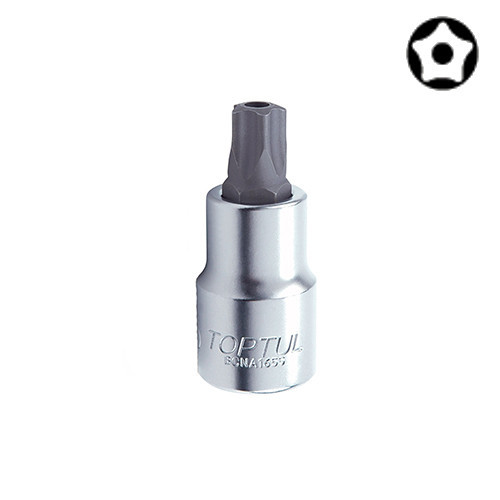 Головка з насадкою 5-гранною TOPTUL TORX T20 37 мм 1/4" з отвором BCNA0820, фото 1