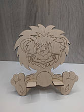 Дерев'яна підставка для телефона, смартфона. Тримач для дітей.