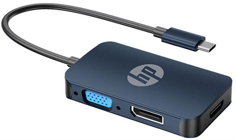 Перехідник HP USB Type-C — DisplayPort+HDMI+VGA (M/F), Black (DHC-CT200)