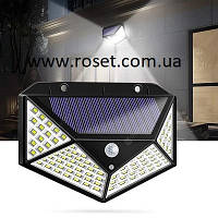 Светильник с датчиком движения на солнечной батарее solar interaction wall lamp 100 LED