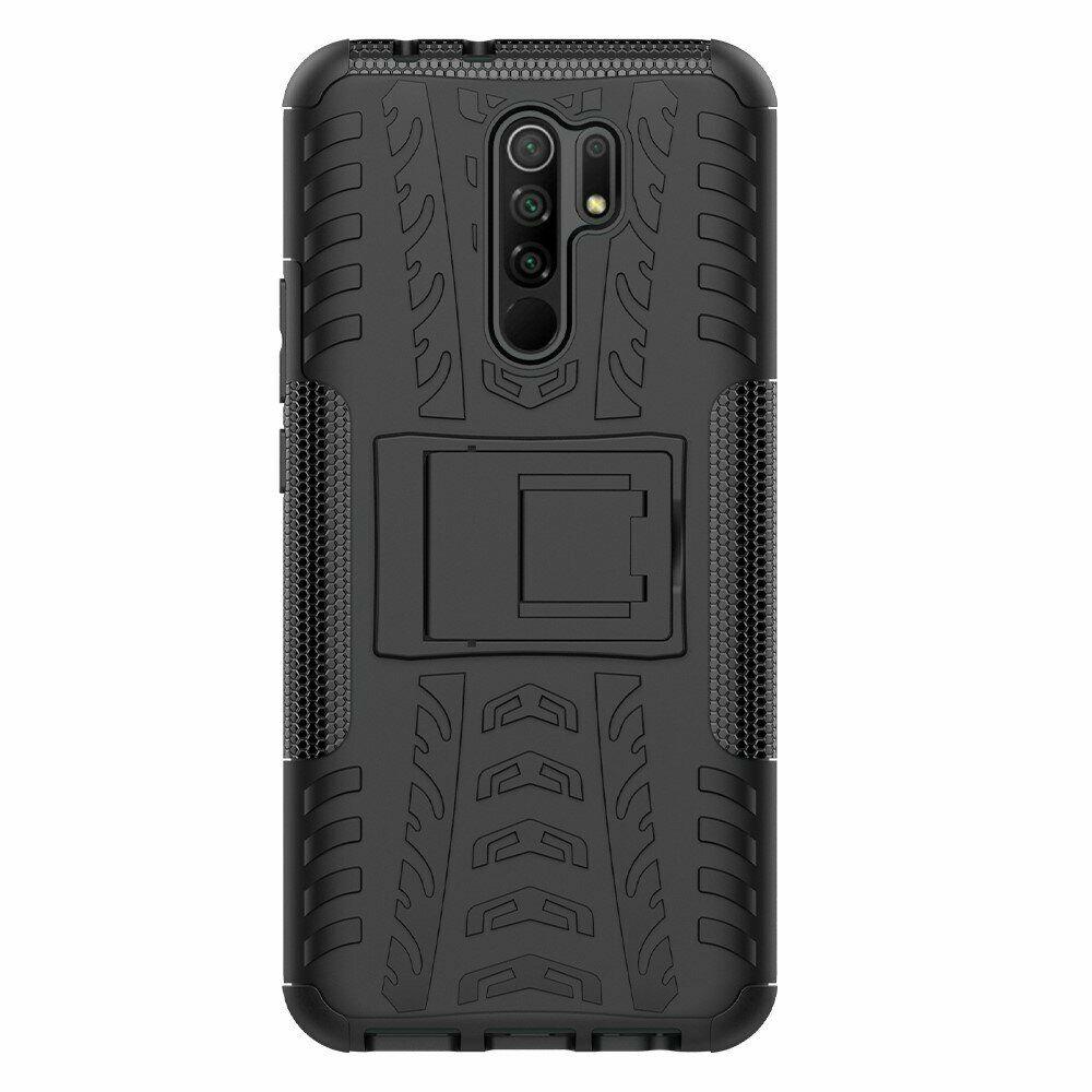 Чехол Armor для Xiaomi Redmi 9 бампер противоударный с подставкой Black - фото 4 - id-p1281042320