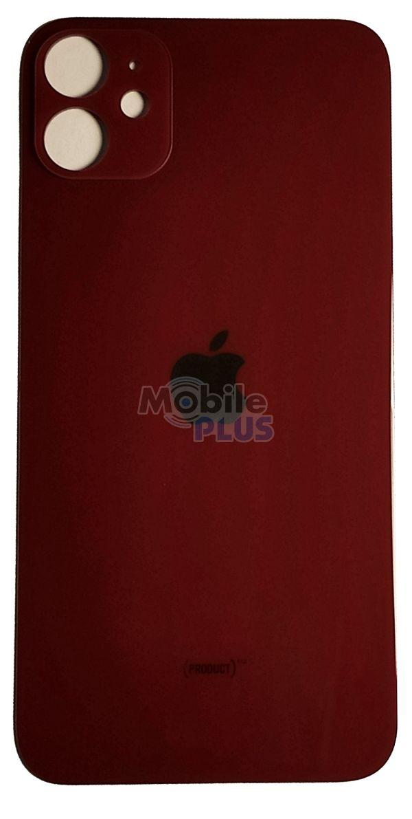 Скло задньої кришки для Apple iPhone 11 Red, червоне BIG