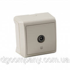 Розетка телевізійна кінцева зовнішня Viko Vera біла 90681010, фото 1