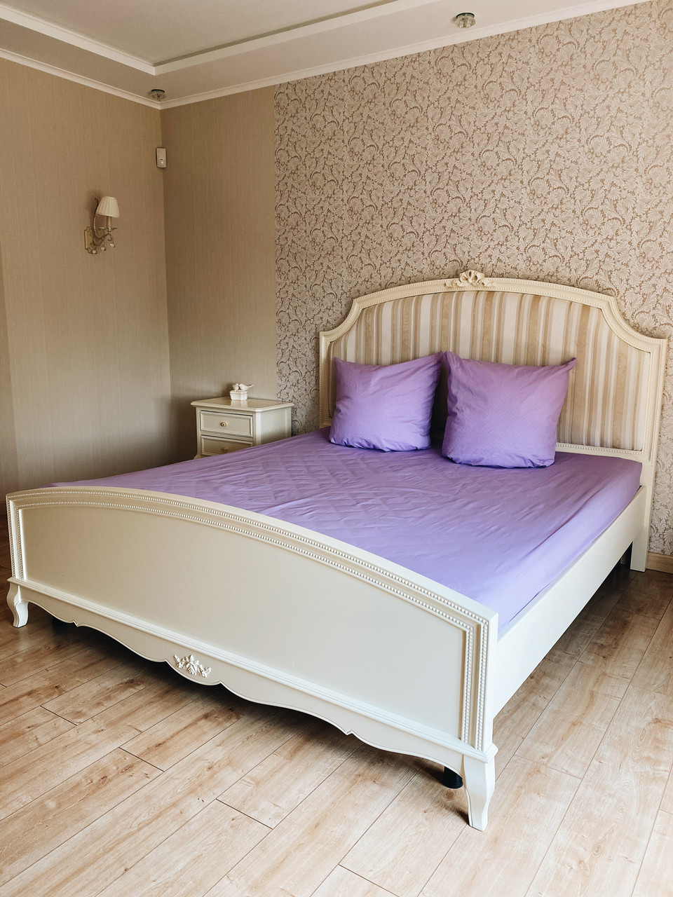 Простирадло на гумці 160х200х25 LILAC (34-324) бавовна "Ранфорс"