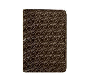 Чоловічий шкіряний кард-кейс 6.0 Карбон (темно-коричневий)