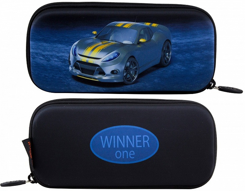 Пенал шкільний на блискавці для хлопчика з малюнком Машина Winner One P-214