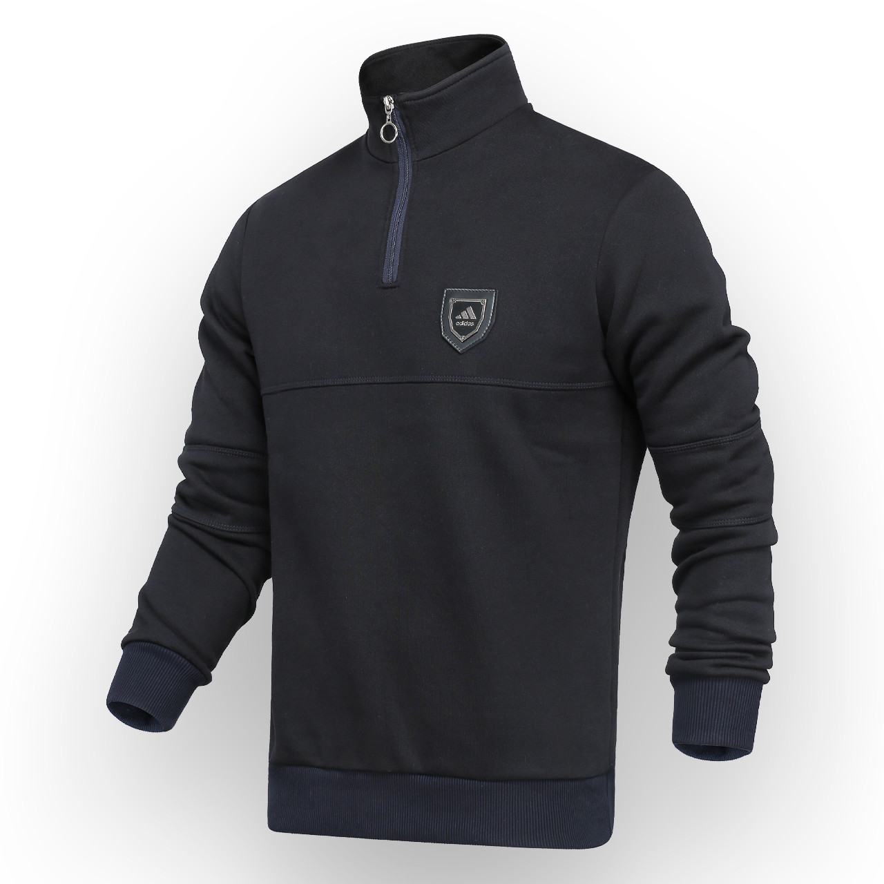 Світшот осінь-зима т синій ADIDAS воріт на блискавці з патчем DBLU S(Р) 20-401-003