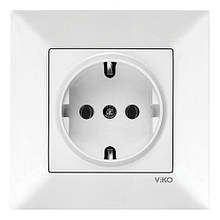 Розетка VI-KO Meridian біла 1-на з заземленням