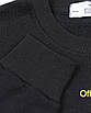 Світшот осінь-зима чорний з жовтим OFF-WHITE №13 BLK S(Р) 19-503-003-001, фото 3