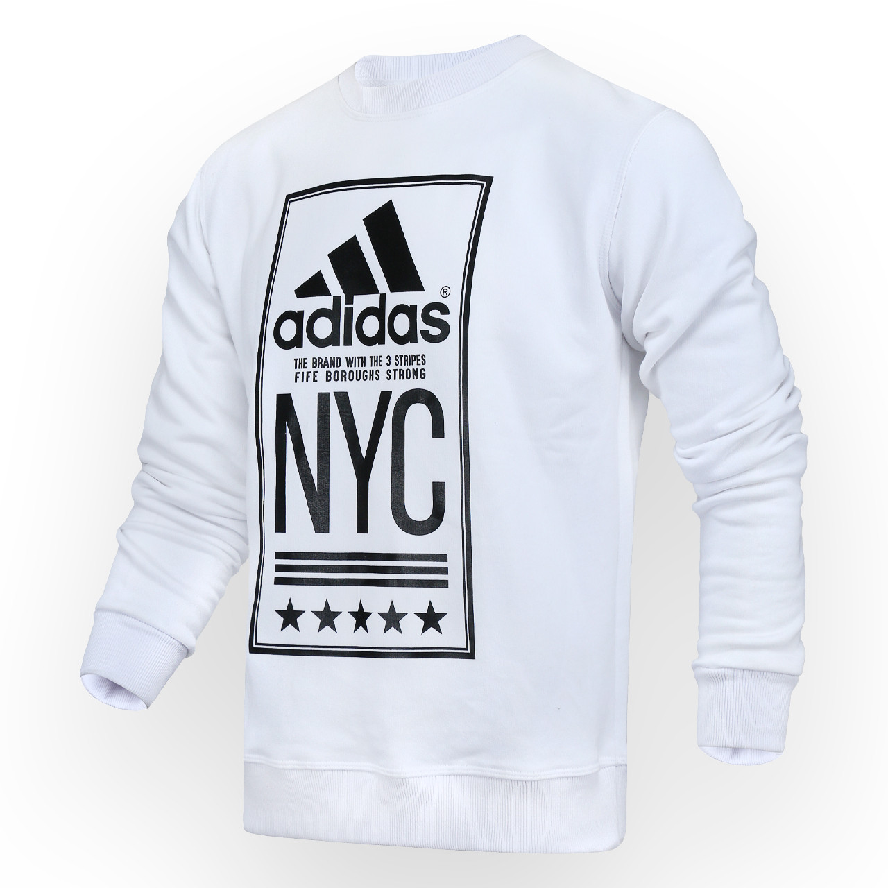 Світшот осінь-зима білий ADIDAS з принтом "NYC" WHT L (Р) 19-422-003