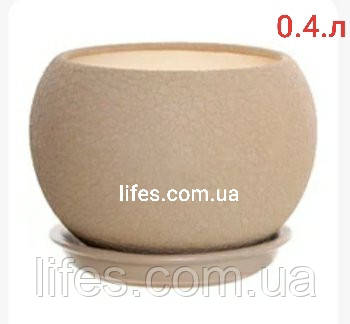Вазон керамічний капусин шовк 0.4л