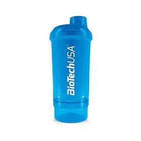 Шейкер BioTech Wave + Compact 500 мл + контейнер (150 мл), Blue