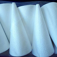 Заготовка пінопласт "конус", висота 15 см, 1 паковання = 10 шт.