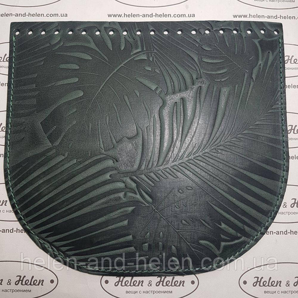 Клапан сумки "Пальми". Колір "Смарагдовий", фото 1