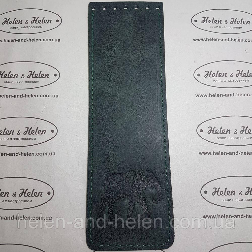 Клапан сумки вузький. "Слон". Колір "Смарагдовий", фото 1