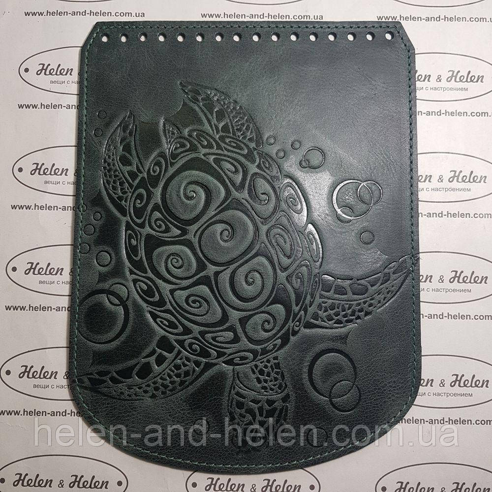 Клапан для рюкзака "Черепаха". Колір "Смарагдовий"., фото 1