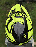 Мото шлем Кросовий,Ендуро,фул фейс+3 подарунки Очки+Рукавиці+Балаклава, фото 6