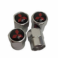 Ковпачки на ніпель, золотник з логотипом Mitsubishi, хром